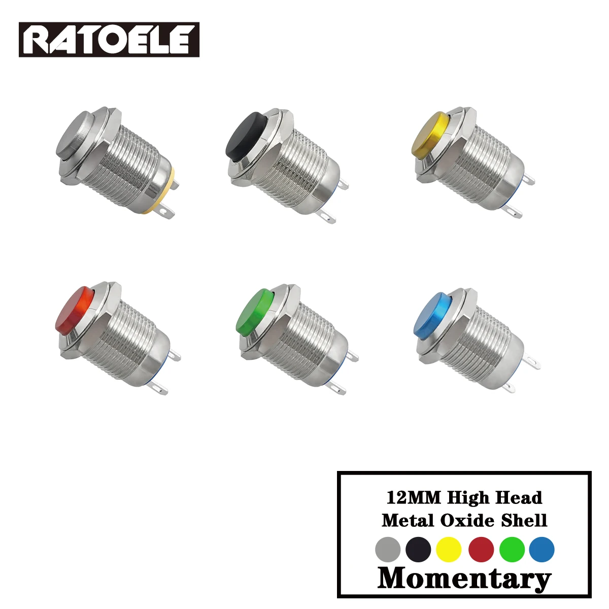 Водонепроницаемый металлический кнопочный переключатель 12 мм | Обустройство