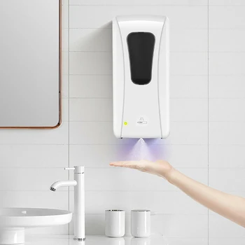 Touchless Hand Disinfection Machine Automatic Soap Dispenser Wall-Mounted Sensor Mist Spray Hand Sanitizer Disinfection 1000ML 1