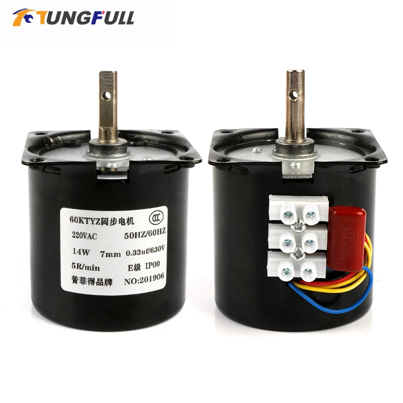 60KTYZ Synchronmotor 220V – 150W, 1400 U/min, Permanentmagnet, 60 U/min, 45 Kg Cm Drehmoment, Für Mahjongtisch & Werbung
