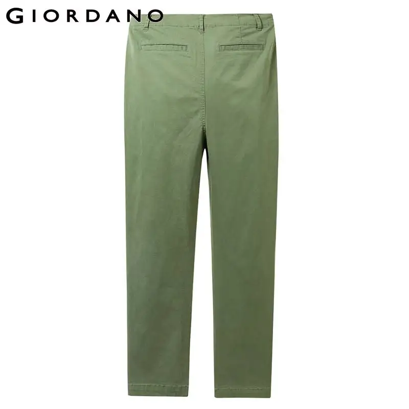 Giordano Для женщин теплые брюки для девочек толстые однотонные брюки Цвет со средней посадкой длиной до лодыжки брюки повседневные большой карман небольшой Stretechy Pantalones Mujer 05429317