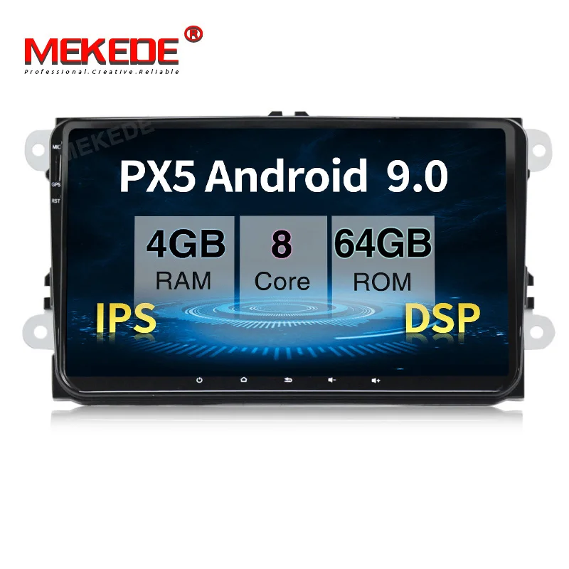 PX5 4 Гб+ 64 ГБ Android 9,0 Автомобильный gps dvd-плеер для VW Skoda Octavia golf 5 6 touran passat B6 jetta polo tiguan 8 ядер радио navi