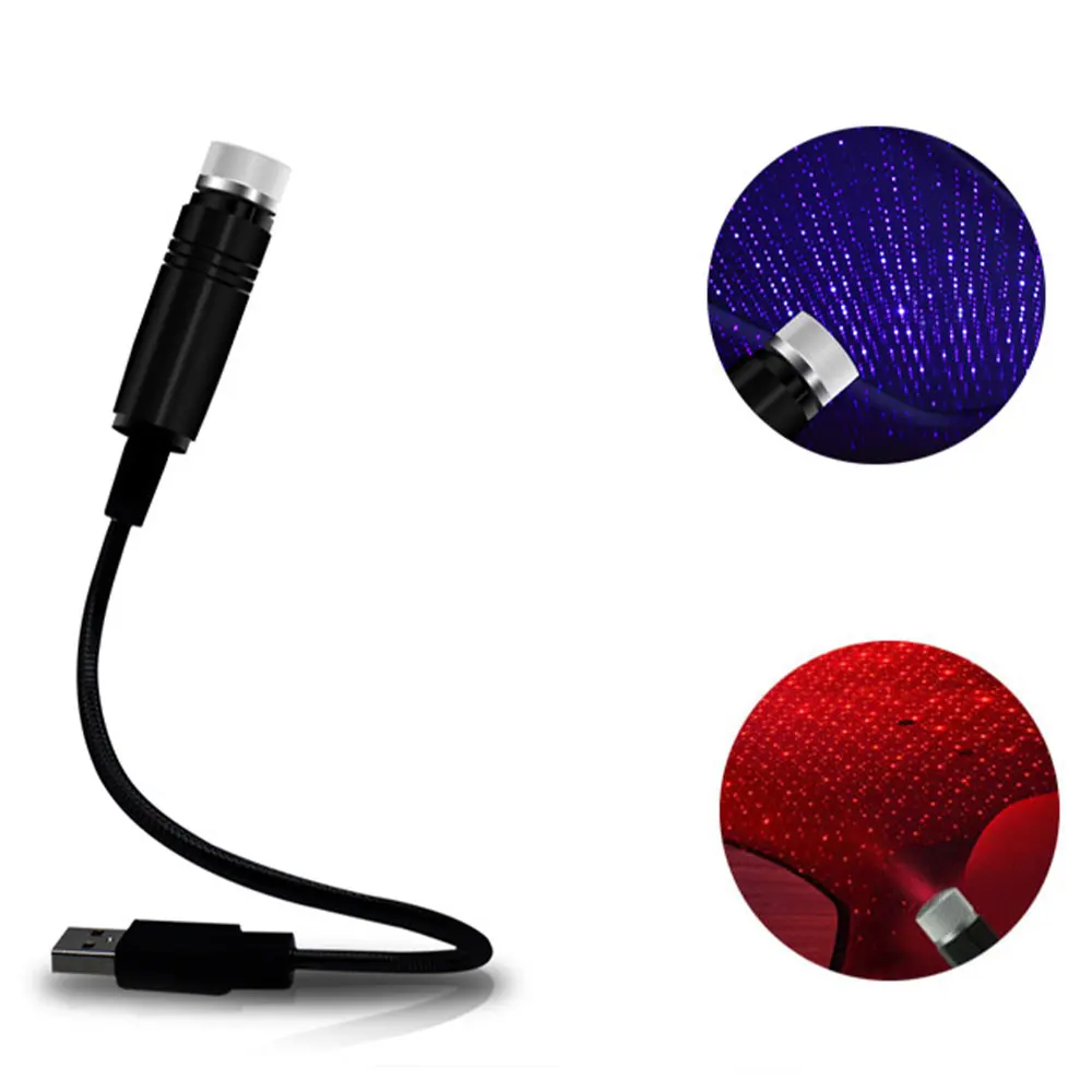 Лампа для проектора, регулируемый светильник с несколькими эффектами, атмосферный светодиодный светильник на крыше автомобиля, ночник, проектор, USB декоративная лампа