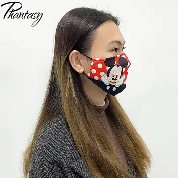 

Phantasy New Adults Mouth Mask Cute Cartoon Totoro Anime Printed Masks Bacteria proof Flu Masks Washable Reusable Mouth Masks