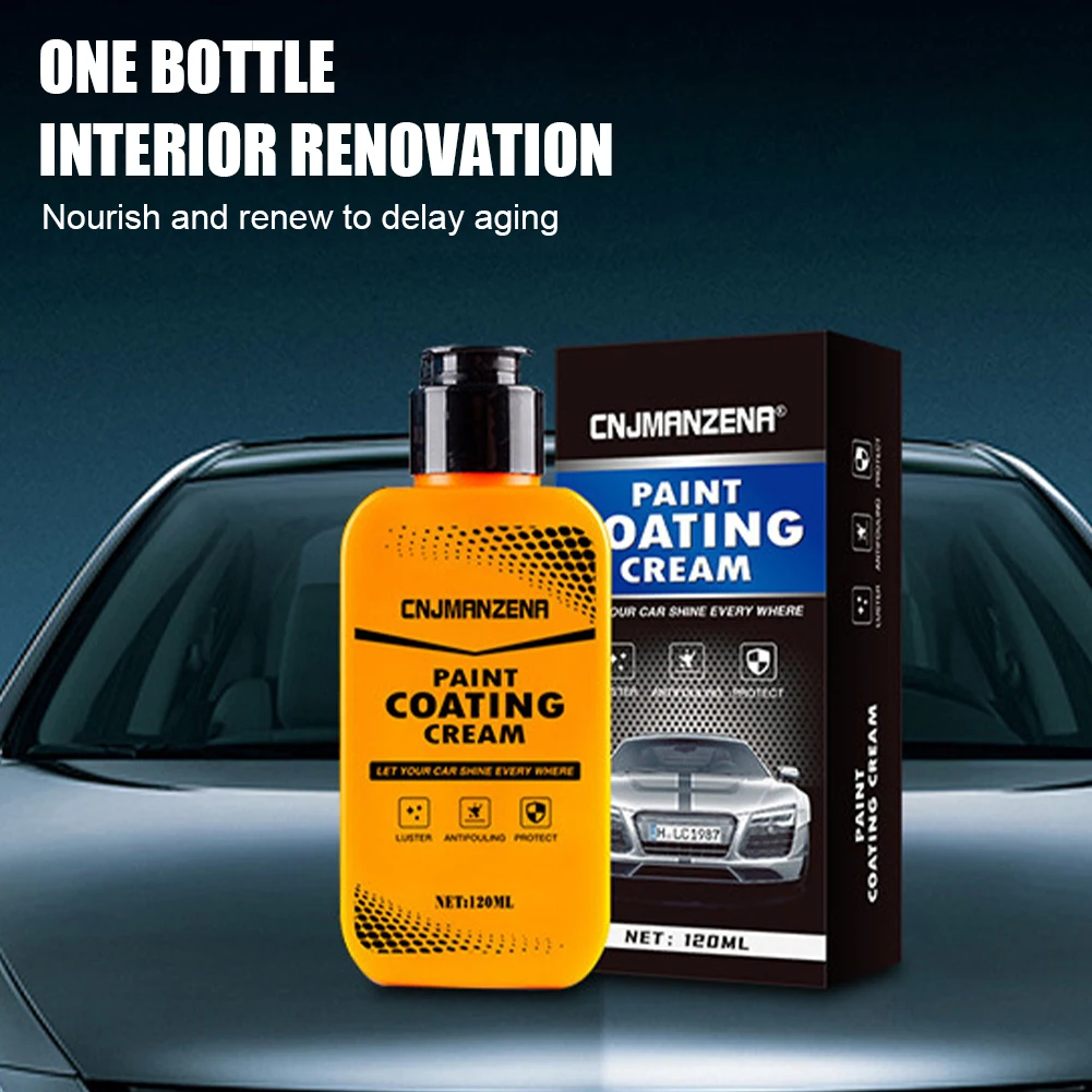 Car Paint Cleaner Cnjmanzena Car Coating Agent Auto Paint Cleaner Interior Leater Plastic Part Maintenance Refurbishing AgentCar Wax Crystal Plating Set Hard Glossy Wax Layer Covering Paint Surface Coating Formula Waterproof Film Car Polish Dropshipping meguiars scratchx