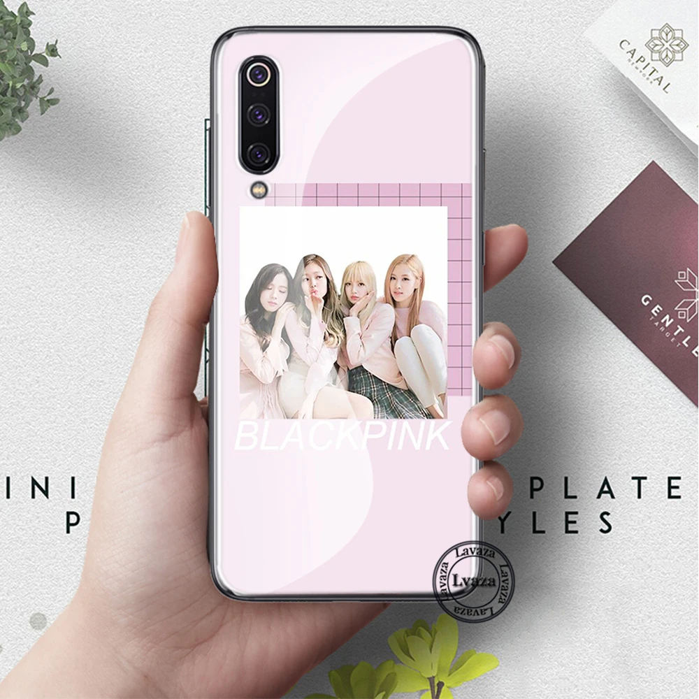 TG10 67d BLACKPINK розовое Kpop Стекло чехол для Xiaomi 8 Lite 9 A1 A2 5X 6X Redmi 4X 6A Примечание 5 6 7 Pro - Цвет: TG10
