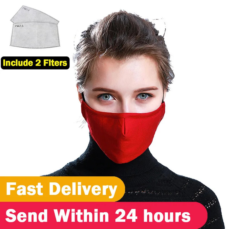

Cotton PM2.5 Mouth Mask Anti Dust Mask Anti-droplets Transmission Activated Carbon Flter Mouth-muffle Bacteria Proof Flu Masks