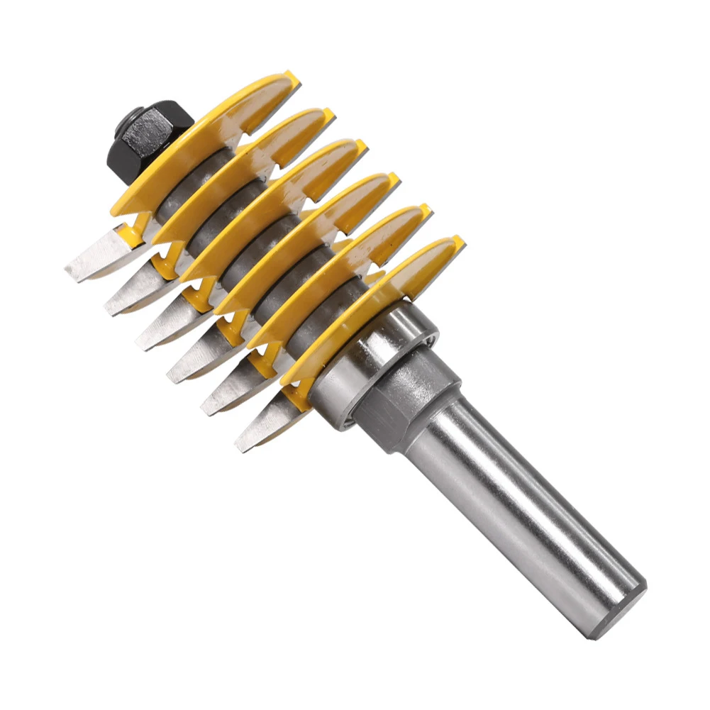 

1/2 Inch Shank Finger Joint Router Bit Woodworking Chisel Cutter YG6 Alloy 45# Carbon Steel High Hardness Corner Polishing Tools