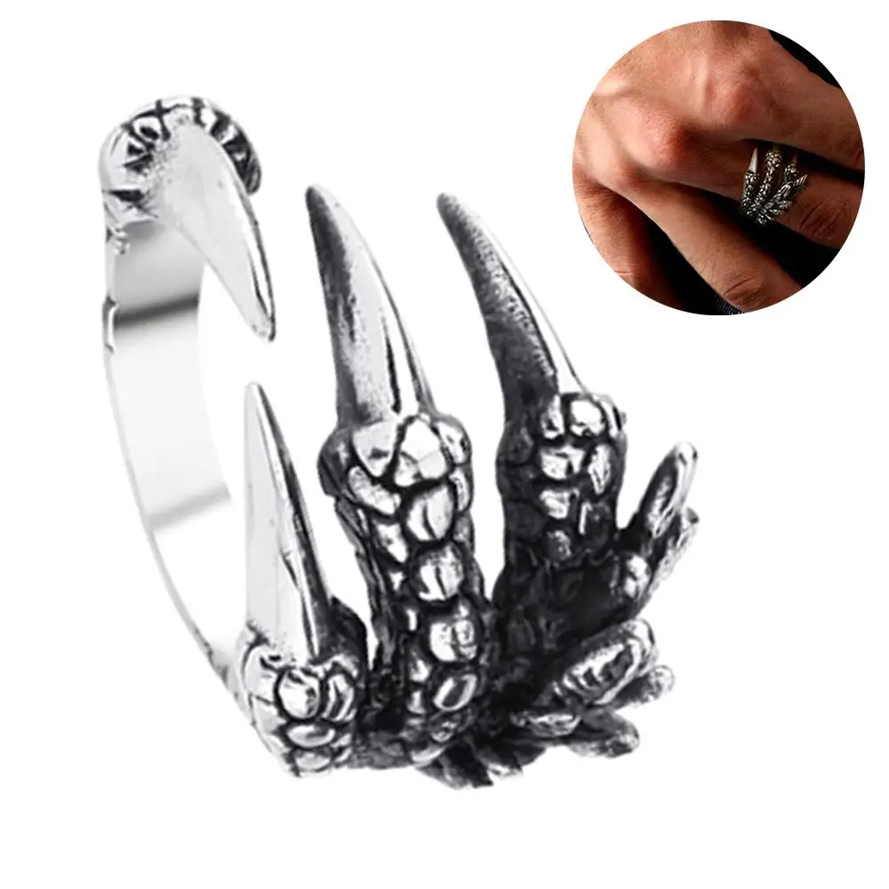

Exaggerated Ring Fashion Unisex Titanium Steel Dragon Claw Open Finger Ring Jewelry Charm Gift