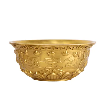 

LAOJUNLU Brass Pure Copper Cornucopia Bowl Creative New Decoration Crafts Gifts, No. 1 diameter 24 weight 2.3 kg