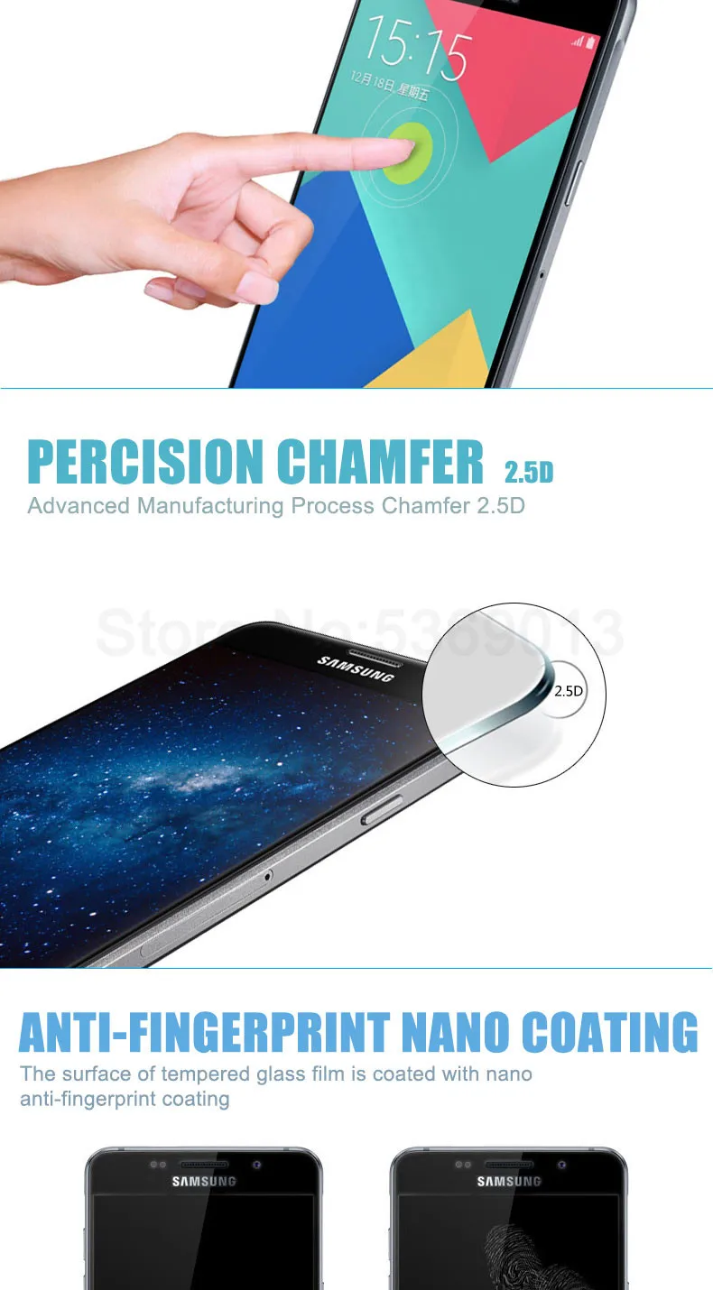 9D закаленное стекло для samsung Galaxy A3 A5 A7 J3 J5 J7 S7 полное покрытие защита экрана Защитная пленка