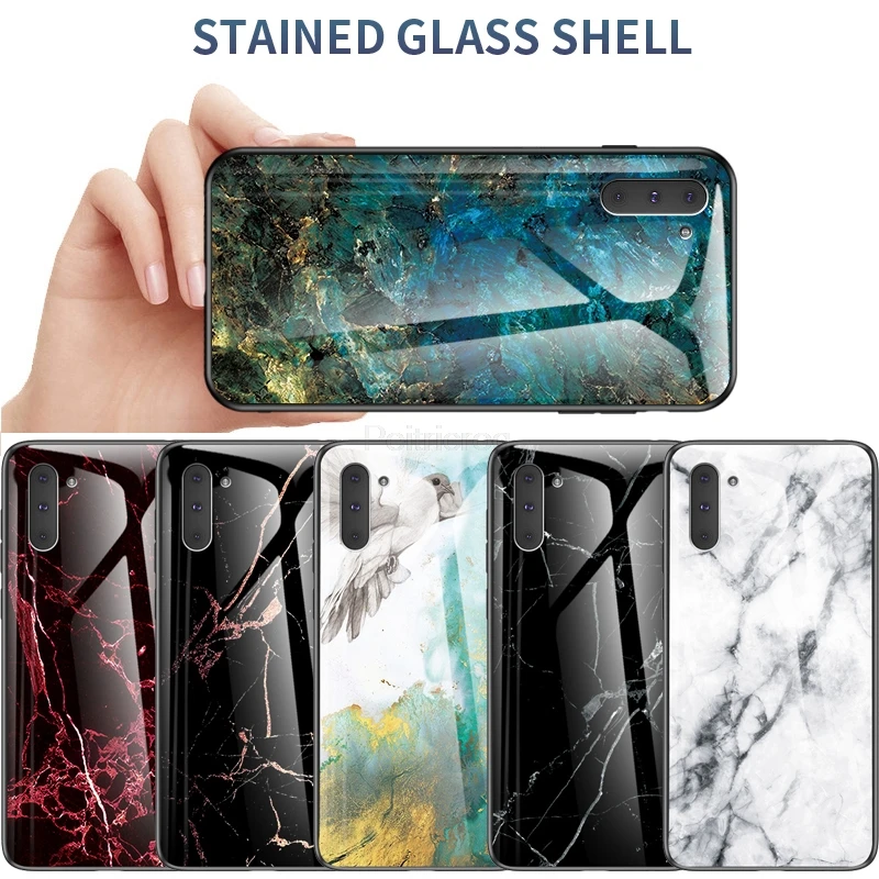 Luxury Marble Emerald Glass Phone Case For Xiaomi 9 SE Redmi K20 Note 8 8T 7 6 10 Pro 5 Plus 7A 8A 6A S2 Protection Cover |