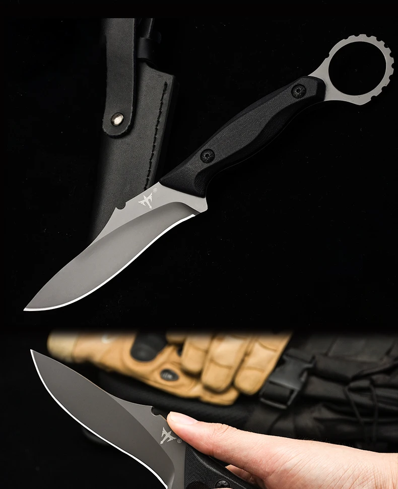 Voltron High-hardness outdoor tactical survival straight knife, sharp with the wild survival knife