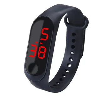 

Waterproof digital watch Feel Screen Led Sports Watch montre digitale femme Electronic Watches reloj de silicona para mujer 03*