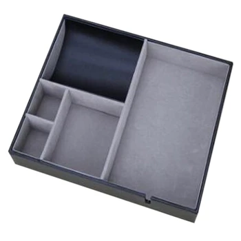 

Leather Small Bottle Tray, Night Shelf Storage Bag, Suitable for Keys, Cell Phones, Jewelry, Watch Wallet, Black