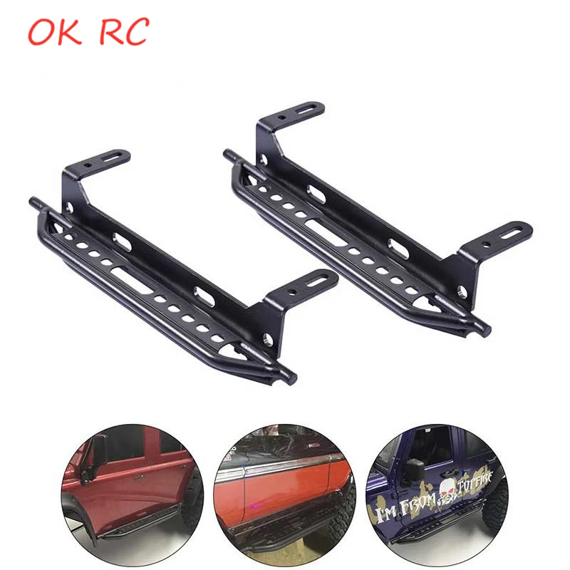 

2 pcs Side guard plate Aluminium alloy Foot pedal Metal Side Pedal For 1/10 RC Crawler Car Traxxa TRX4 Defender Bronco Ford