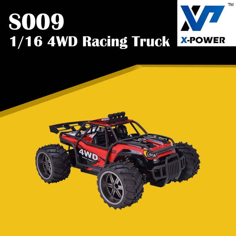 X Power S009 2 4G 1/16 4WD 25 км/ч высокоскоростной Радиоуправляемый Внедорожный гоночный грузовик детская игрушка с