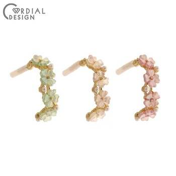 

Cordial Design 50Pcs 8*26MM Jewelry Accessories/Earring Findings/Hand Made/Imitation Pearl/Flower Shape/DIY Making/Earrings Stud