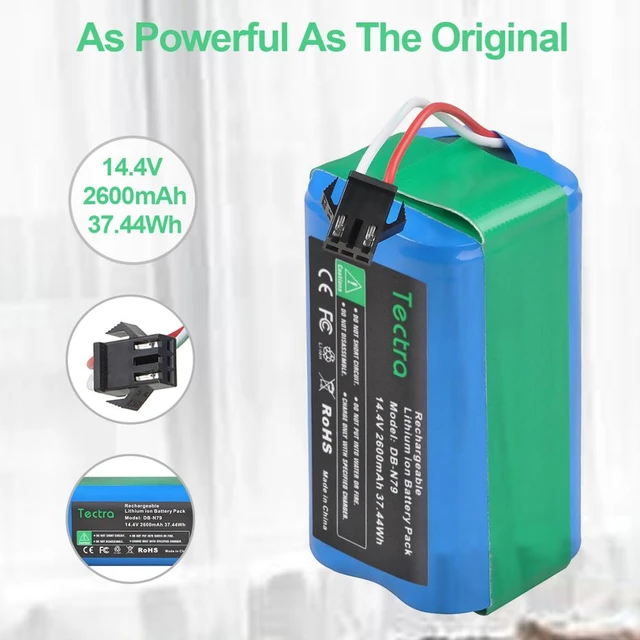 4S1P 14.4V 6800mAh Li-ion Battery for Conga Excellence 990 1090 Ecovacs  Deebot N79S N79 DN622 Eufy Robovac 11 11S 12 35C X500 - AliExpress