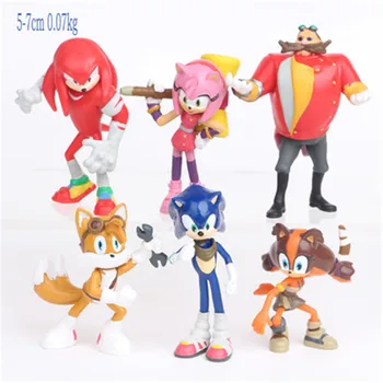 

Supersonic rat fourth generation 6-piece set 6.5-7cm ABS environmental protection plastic cartoon doll Sonic children's gift