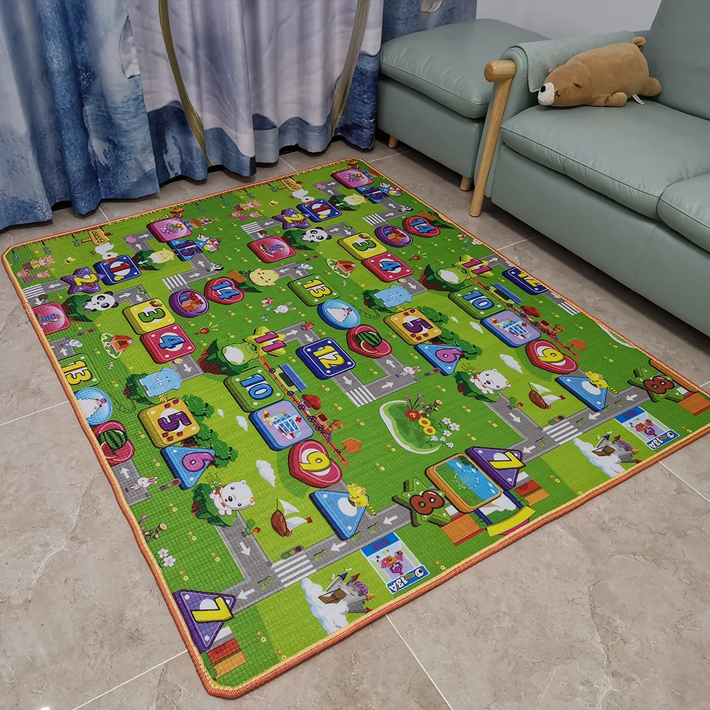 

Baby Crawling Play Mat Foldable Baby Carpet Rug Soft Game Pad Educational Game Rug For Children Puzzle Crawling Gym Carpet Kids