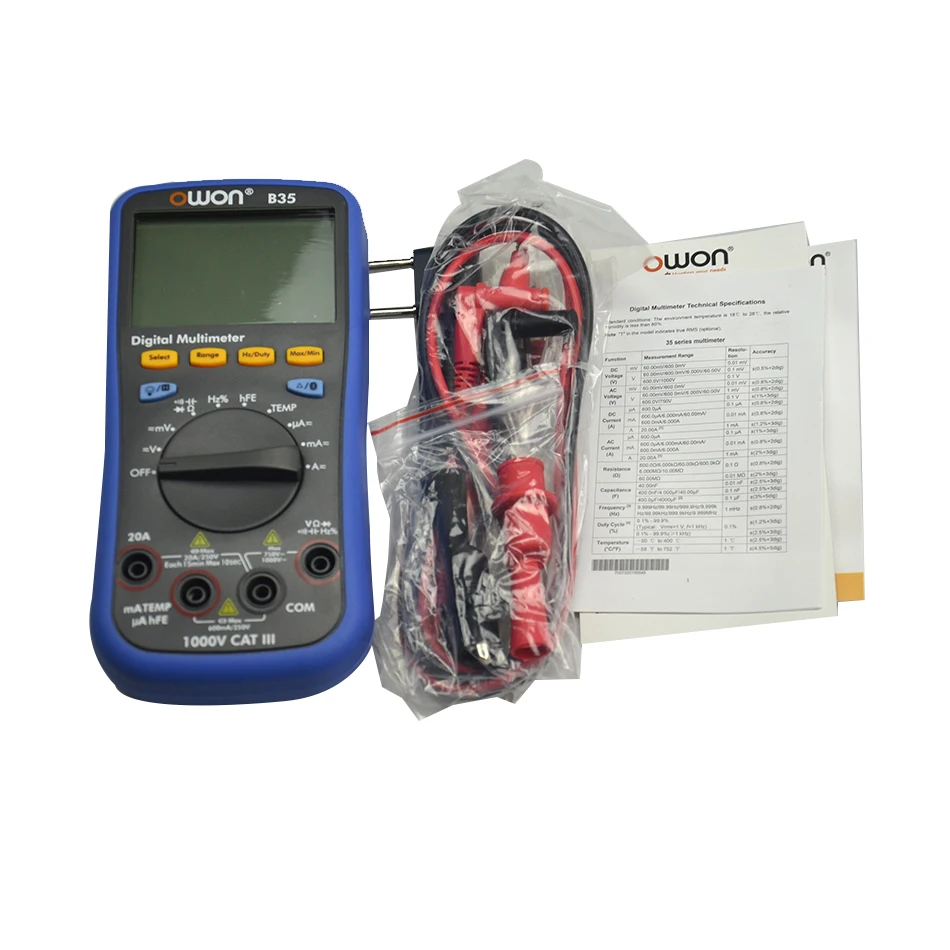 

OWON B35 Bluetooth Digital Data logger Multimeter Temperature Meter
