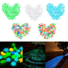 NICEYARD 100 шт./упак. флуоресцентный камень светящиеся камни рок светится в темноте сад морской формы животного