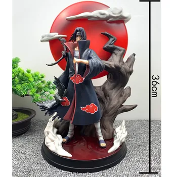 

36cm Anime NARUTO Uchiha Itachi Can Shiner Akatsuki GK Statue PVC Action Figure Collect Model Toy Boyfriend Gift M5219