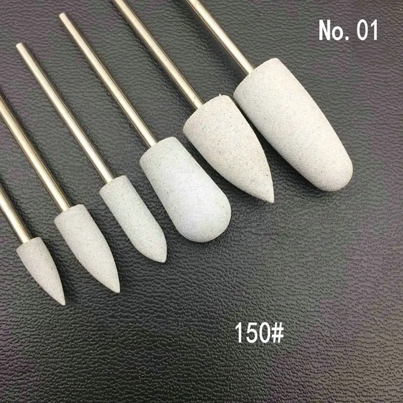 6pcs/set Rubber Silicon Nail Drill Milling Cutter for Manicure Bit Flexible Polisher Machine Electric Nail File Art Tools M7DB