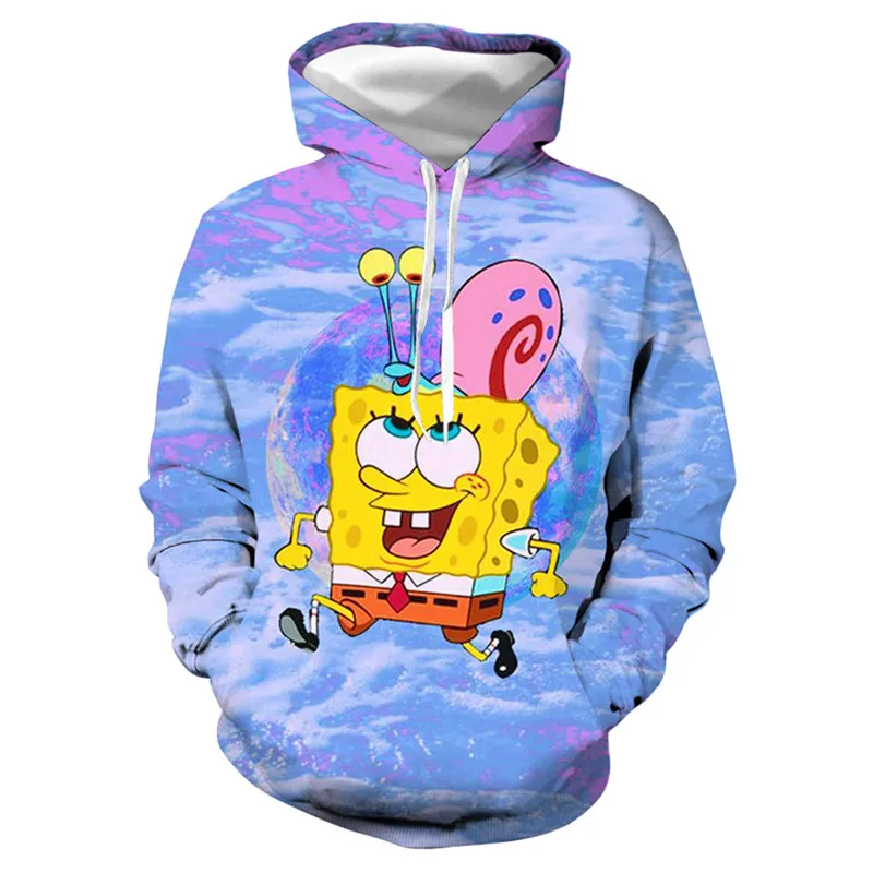 

2020 New Fall/Winter Men's and Women's Hoodie 3D Cute SpongeBob Kids Casual Cute All-match Hoodie Cool Pattern Pullover Clothing