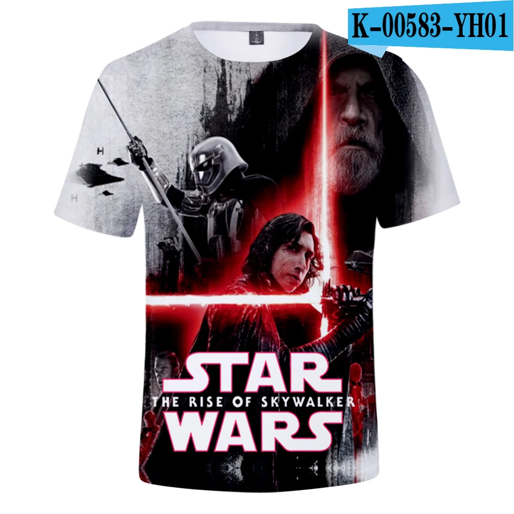 00583-dt Звездные войны the rise of skywalker, 3D принт, футболки для женщин/мужчин, повседневная одежда, топы,, тонкие крутые футболки с короткими рукавами - Цвет: 00583-dt