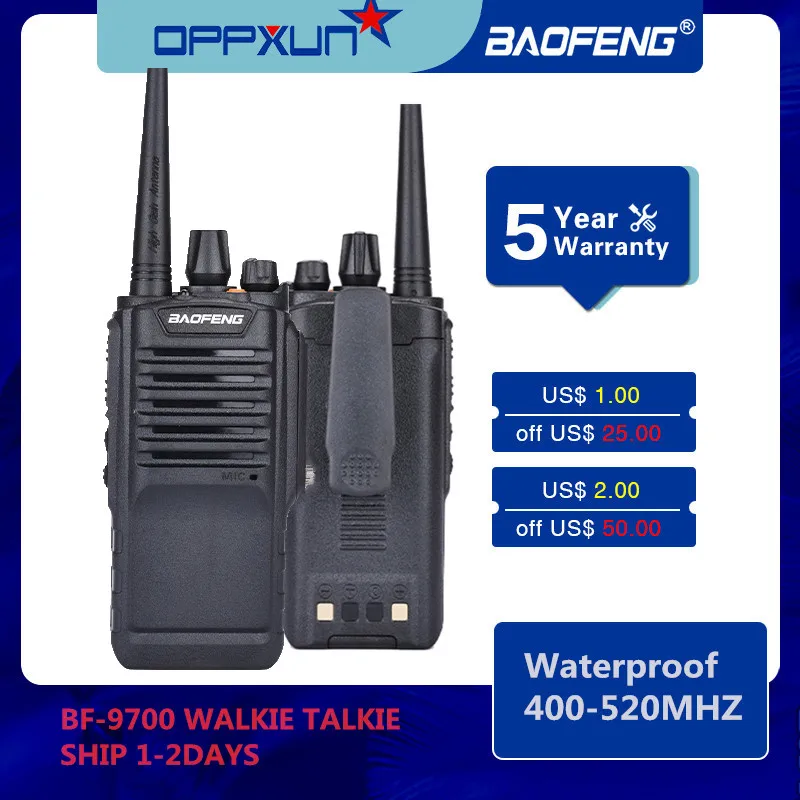 Talkie de Alta Rádio em Dois Bf-9700 à Prova Baofeng Água Walkie Potência cb Presunto 50 20 km Longo Alcance Uv9r Portátil Sentidos Caça Dip67 Ip67 1 Baofeng BF-9700 à prova dip67 água ip67