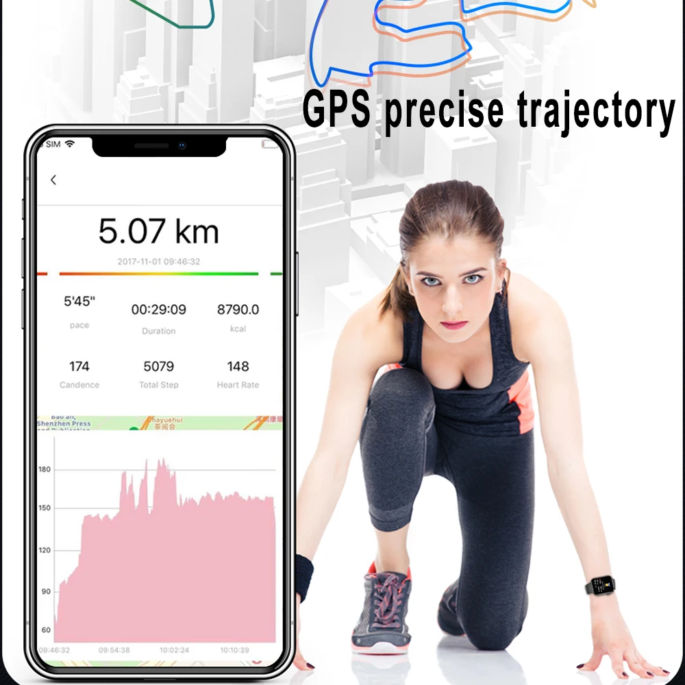Смарт часы IWO FK78 с GPS треком и Bluetooth экраном 1 78 дюйма|Смарт-часы| |