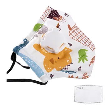 

Children masker With Valve Pure Cotton Anti-Fog And Haze Three-Dimensional Dust Cartoon Panda Warm Face masken Fits 3-15 Year