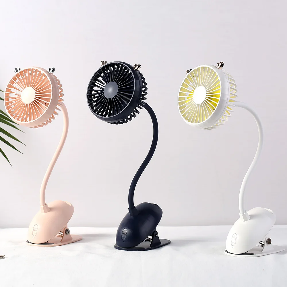 

2019 New Style Deer Clip Fan Creative Cartoon Desktop Outdoor Convenient Foldable Mute Fan USB Charging