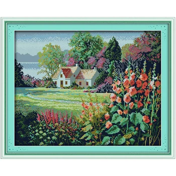 

The wild scenery painting counted 11CT 14CT DIY kit Chinese wholesale Cross Stitch embroidery needlework Sets home decor