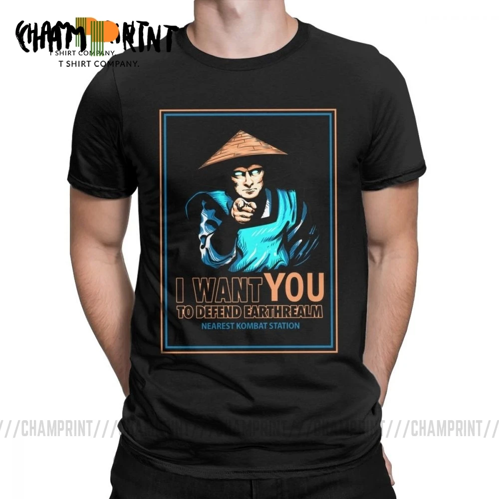 Футболка Raiden с надписью I Want You For Mortal Kombat Tees MK 11 Fighting Game хлопковая одежда отличный