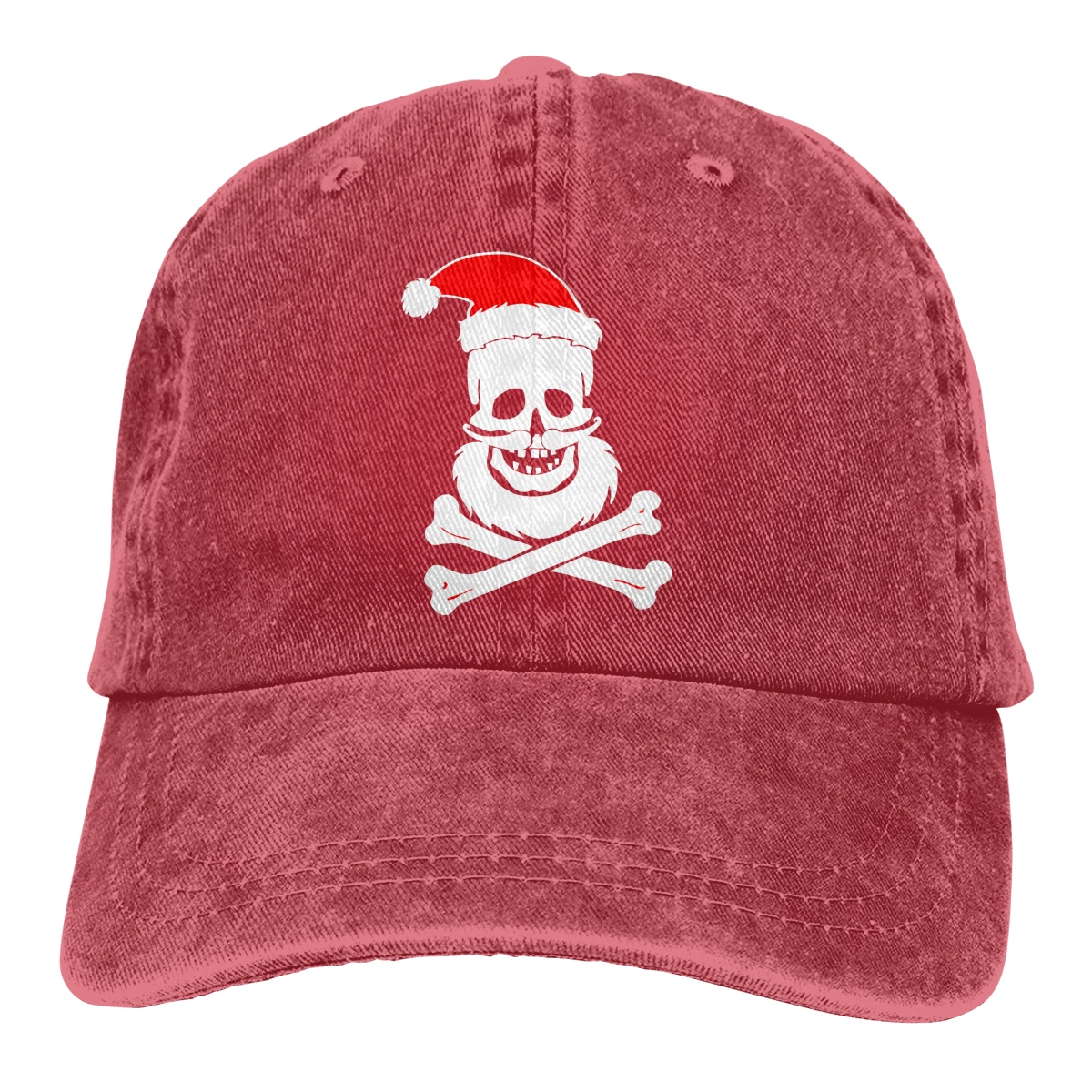 Смайлик Санта Клаус Casquette Черная мужская и женская джинсовая бейсболка с ремешком Регулируемая Кепка для гольфа