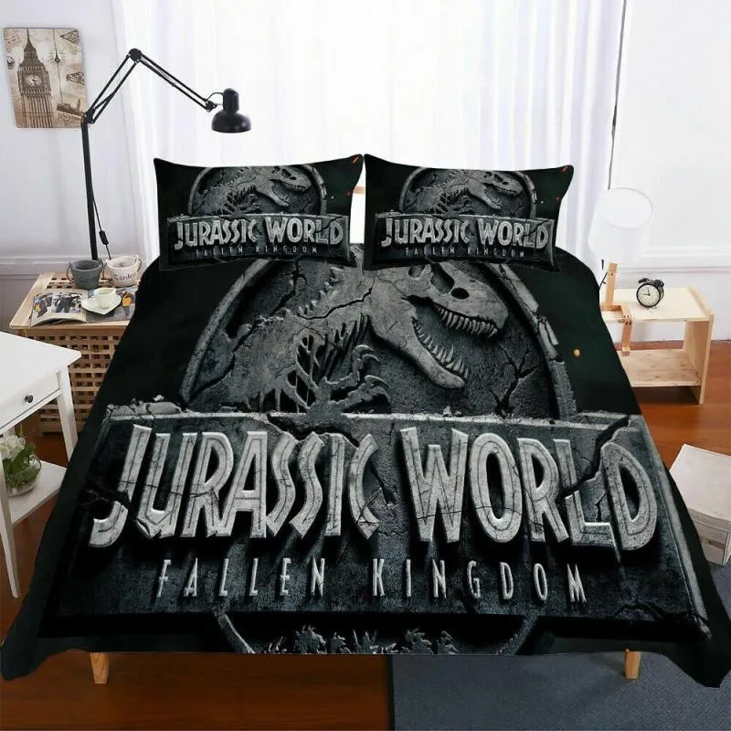 3D The Lost World Jurassic Park Bedding Sets 2PC/3PC Of Duvet Cover & Pillowcase 
