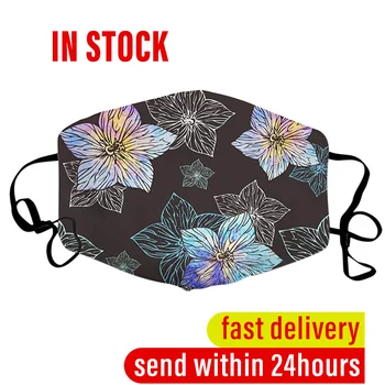 

Reusable Face Sheild Printing Mouth Mask Dust Proof Smog-washable Windproof Mouth-muffle Face Cover Mascarar Mascarillas