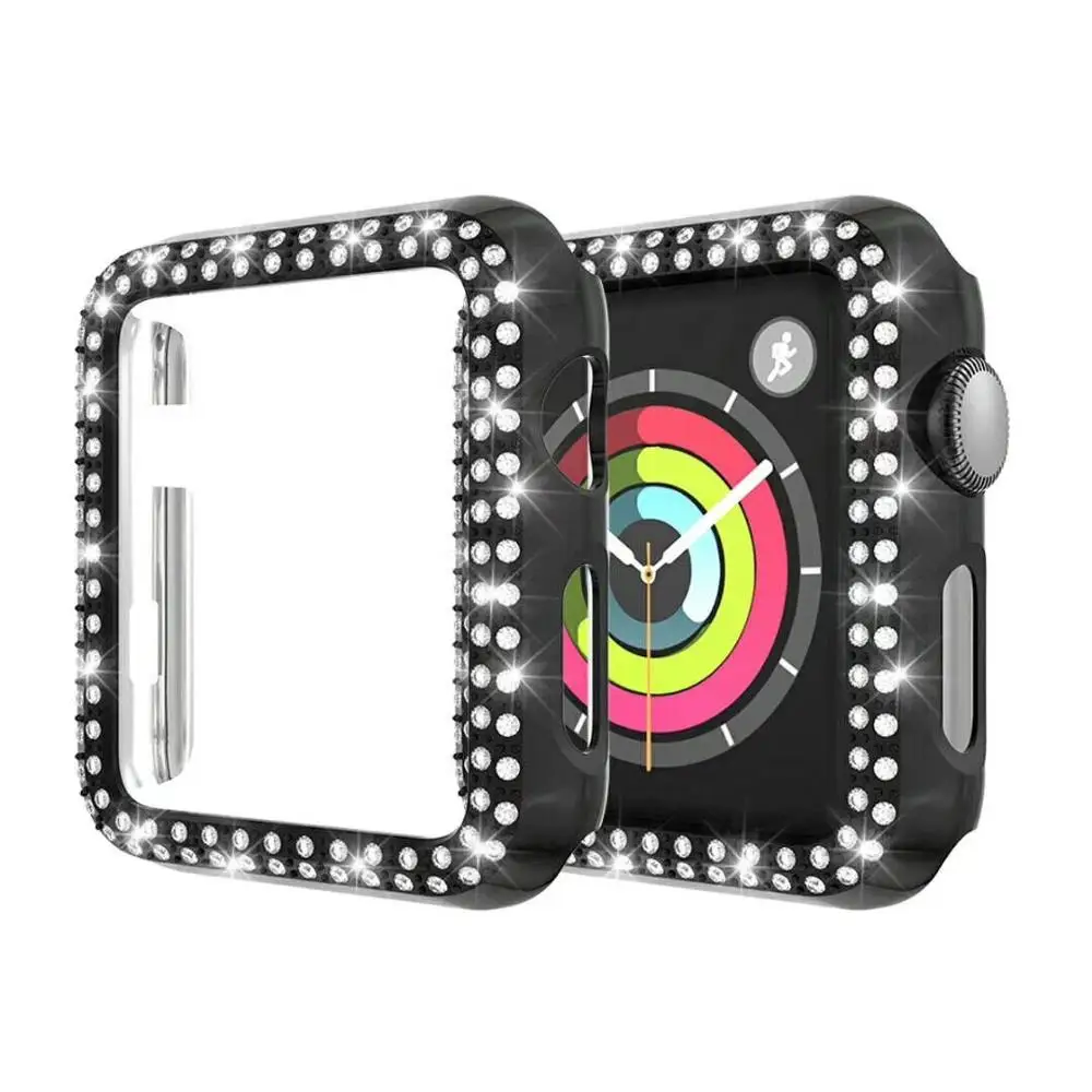 Двухрядный чехол для часов apple watch se 38 42 40 мм 44 ремешка защитный экрана из