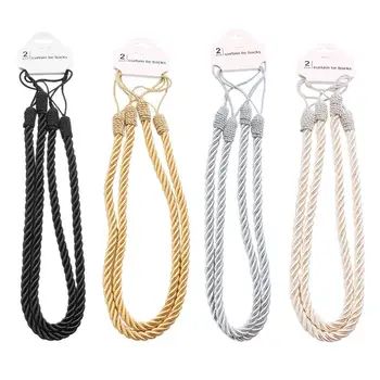 

2pcs/set Simple Lanyard Hanging Tying Tassels Bandage Tiebacks Decorative Curtain Tie Backs Straps Curtain Supplies