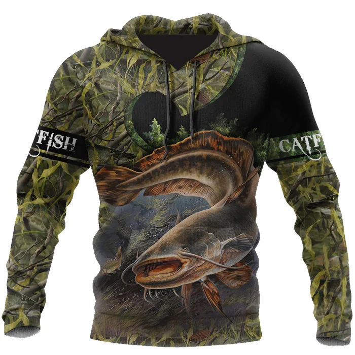 Vissen 3D bedrukte heren hoodie unisex hoodies sweatshirt