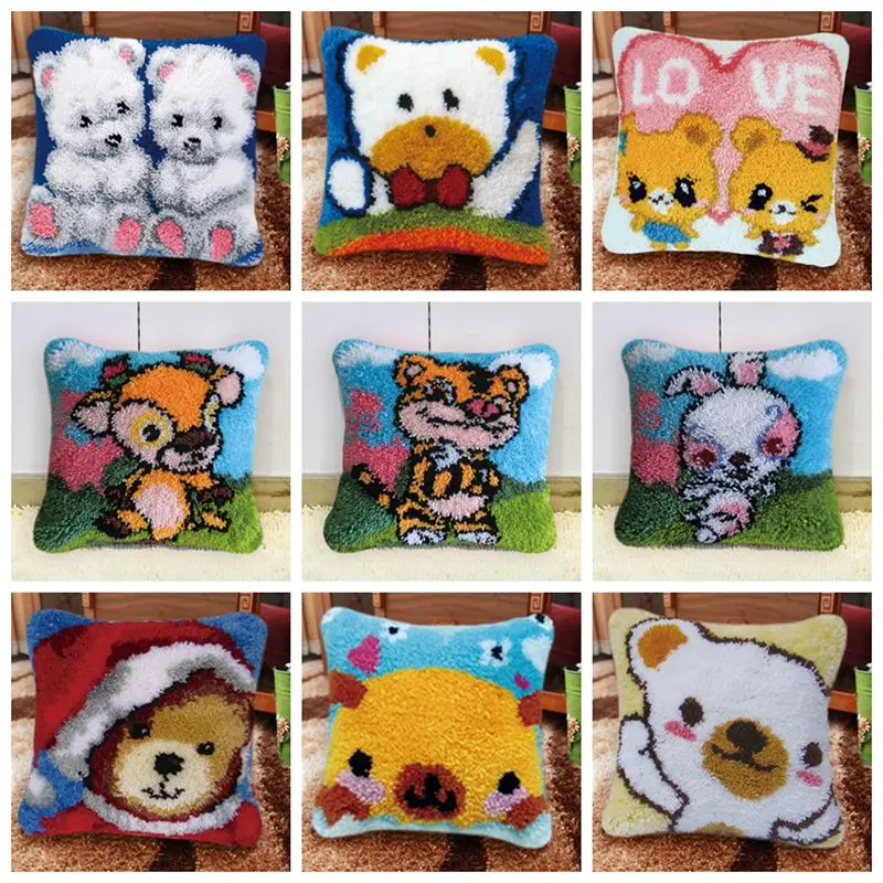 

Latch Hook Kits Diy Klink Haak Kleed Bloemen Do It Yourself Latch Hook Pillow Cross Stitch Pillows Foamiran For Flowers Smyrna