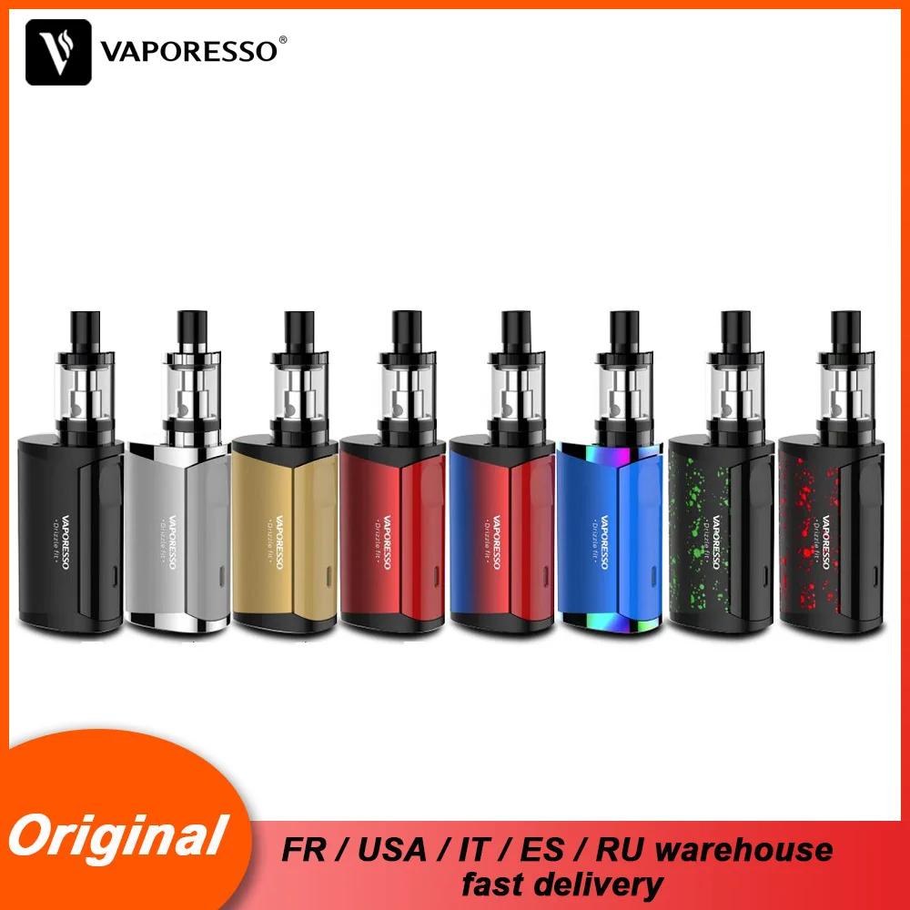

Original Vaporesso Drizzle Fit Starter Kit Electronic Cigarettes Vape kit With 1.8ml Tank MTL/DTL 1400mAh Mod & EUC coil core