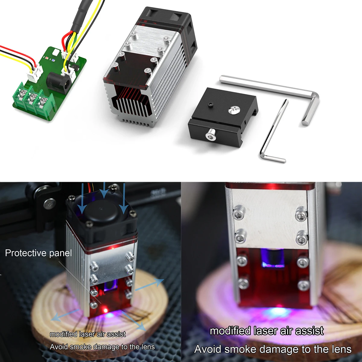 PROD 1005001722033525 30W Focusable Laser Module 8pcs Universal Laser
Engraving Module Kit with 450nm 7.5W Blue Laser Head PWM/TTL Modulation