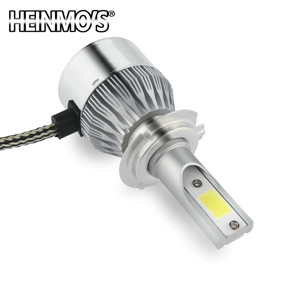 2*72W 7600LM COB H8 H9 H11 Светодиодный ные фары H7 9005 HB3 HB4 9006 H10 H1 H3 880 светодиодный лампы для