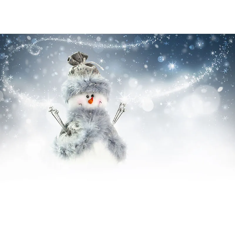 

Customized printing horizontal style snowman photo backgrounds for children party portrait photography backdrops