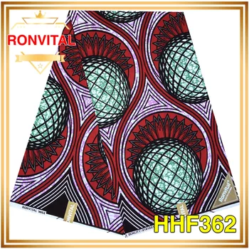 

RONVITAL TEXTILE WAX PRINT FABRIC 100% COTTON DIY MATERIAL ANKARA FABRIC 6 YARDS/PCS FREE SHIPPING LADY CLOTH