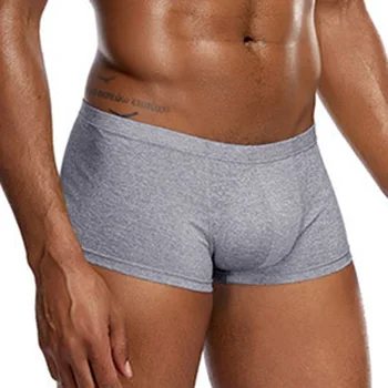 

Men Boxers Low Waist Cotton Breathable Boxer Solid Soft Elastic Comfortable Underwear Male Underpants Intimates