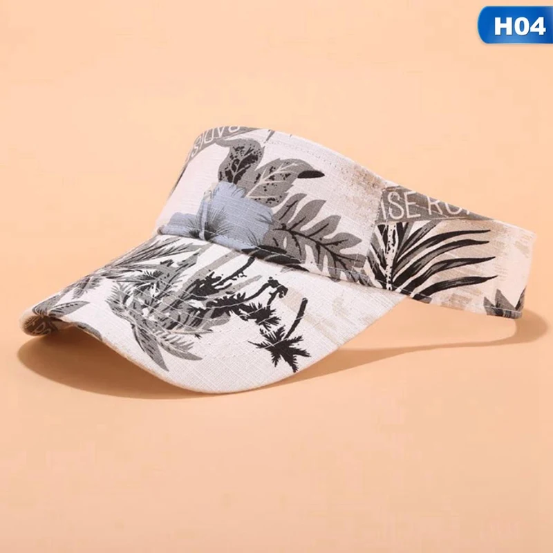 Женские шляпы от солнца Летняя Пляжная Шапка Кепка с козырьком для девочек цветочные спортивные шапки теннисная Кепка Открытый Пустой Топ Кепка шляпа